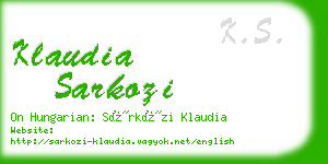 klaudia sarkozi business card